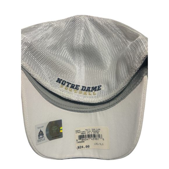 NWT Adidas Notre Dame Flex Meshback Baseball Cap - L/XL - Picture 3 of 3